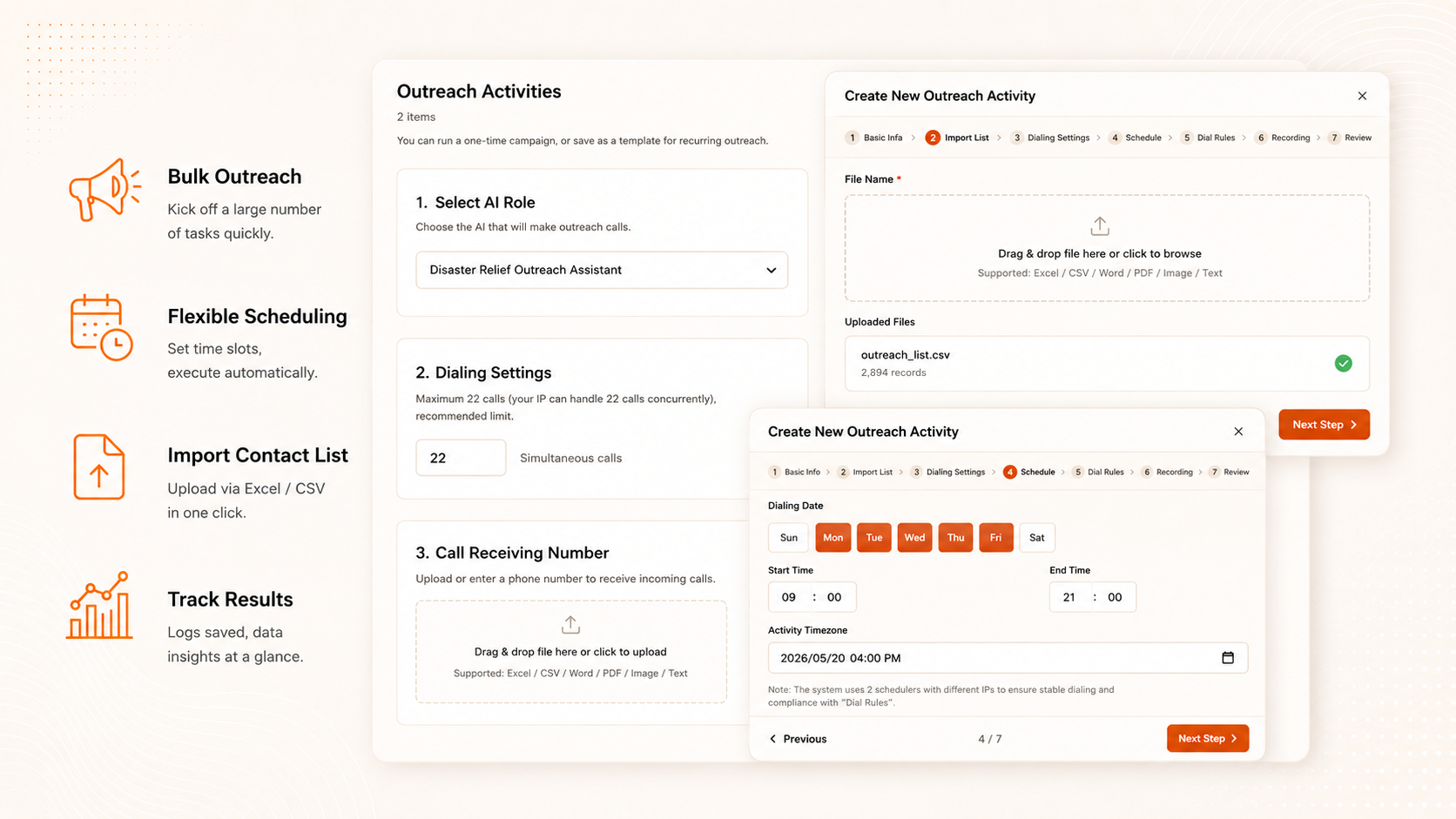 Outbound AI — bulk outbound campaign management